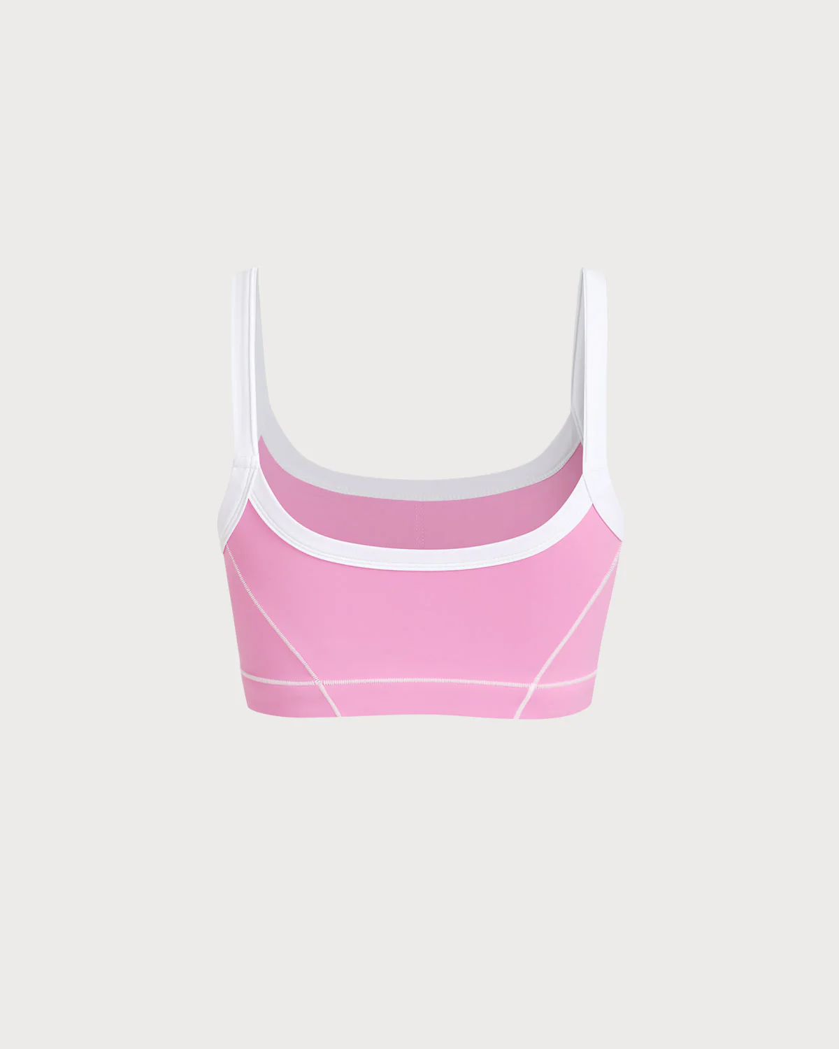 Pink Contrast Yoga Tank Top - Image 7