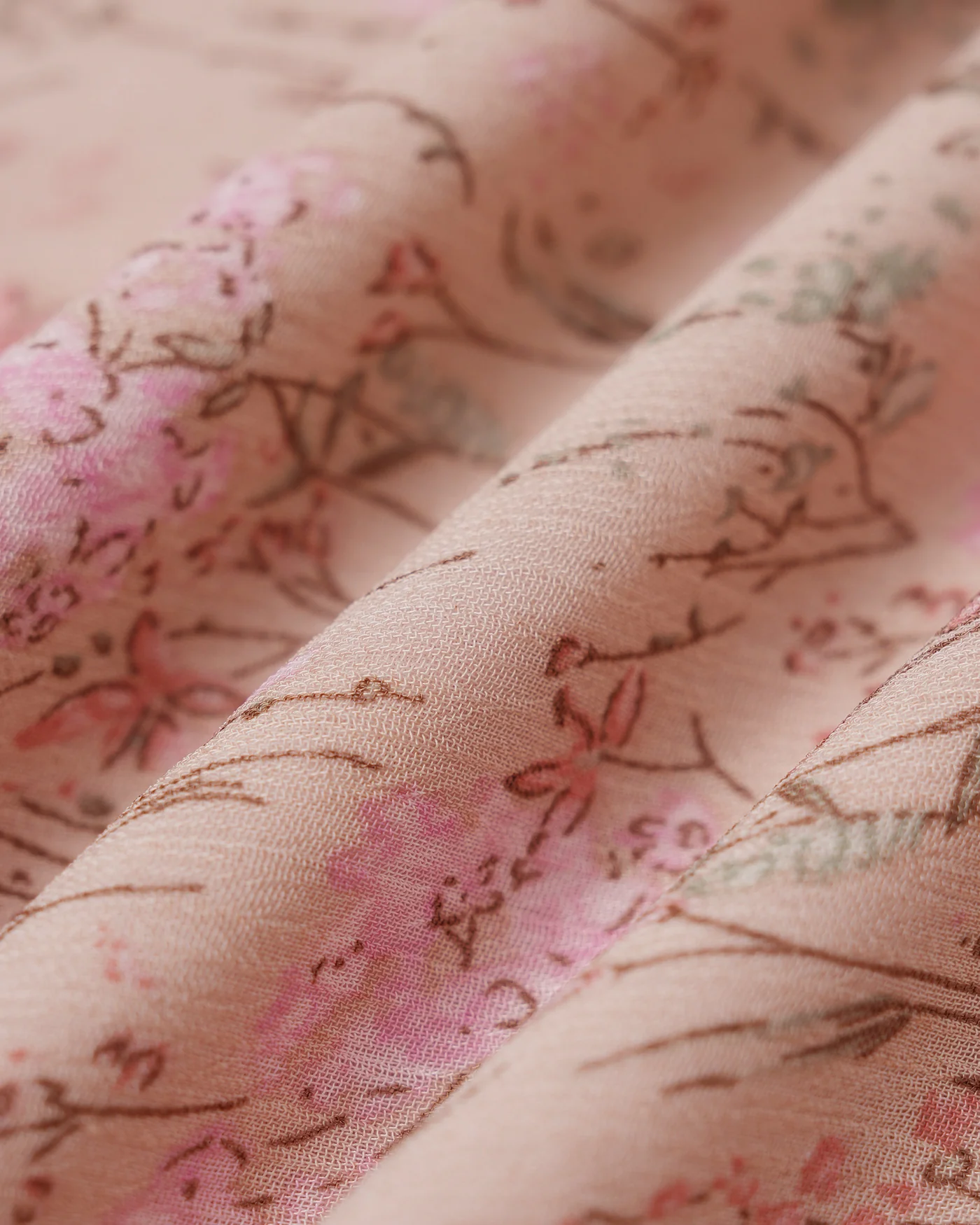 Pink Elastic Waist Floral Skirt - Image 5