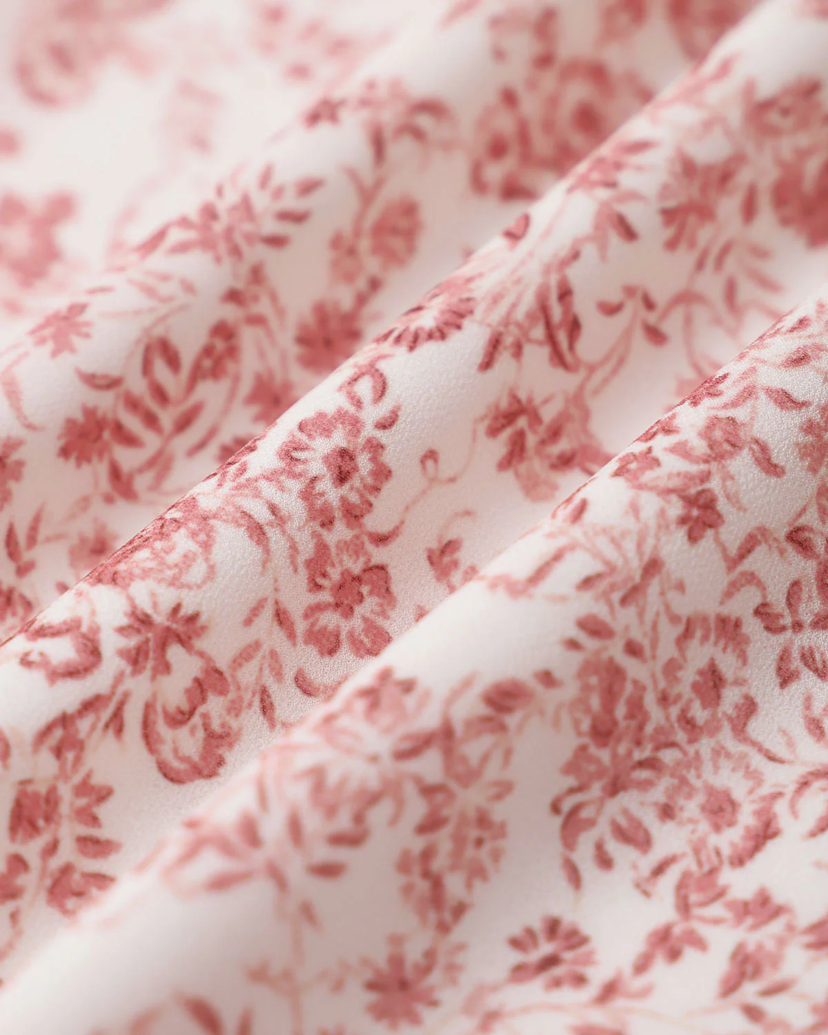 Pink Floral Elastic Waist Flared Skirt - Image 7