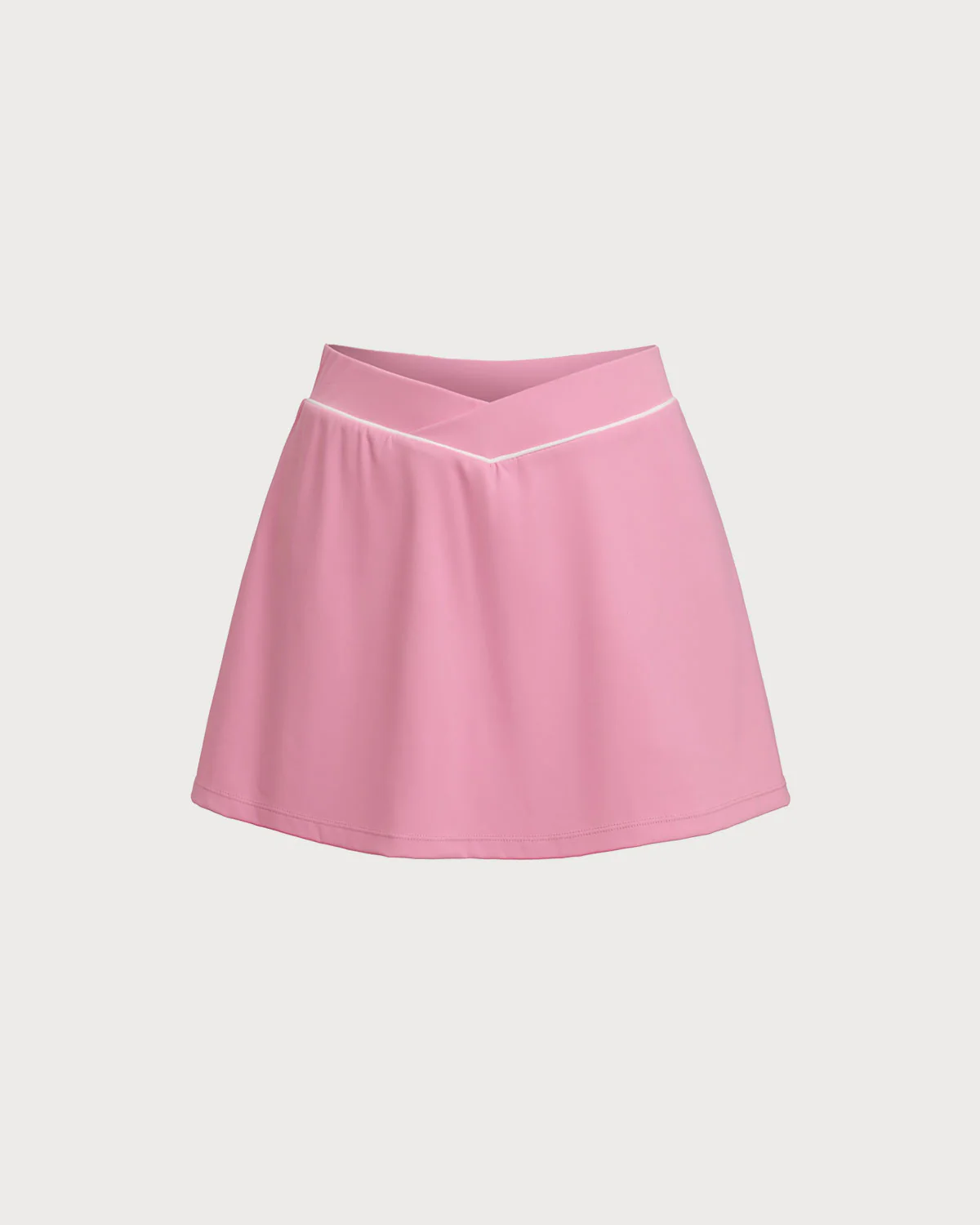 Pink High Stretch A-Line Yoga Skirt - Image 5