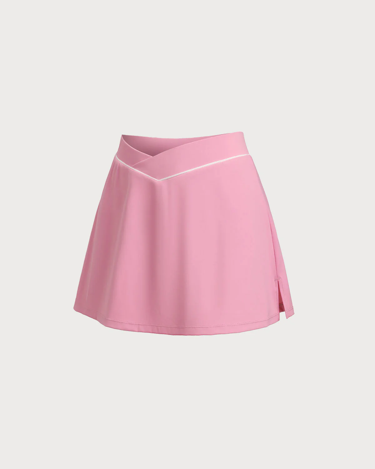 Pink High Stretch A-Line Yoga Skirt - Image 6