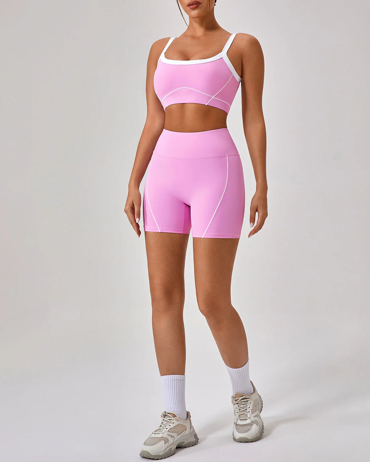 Pink High Stretch Yoga Pants - Image 2