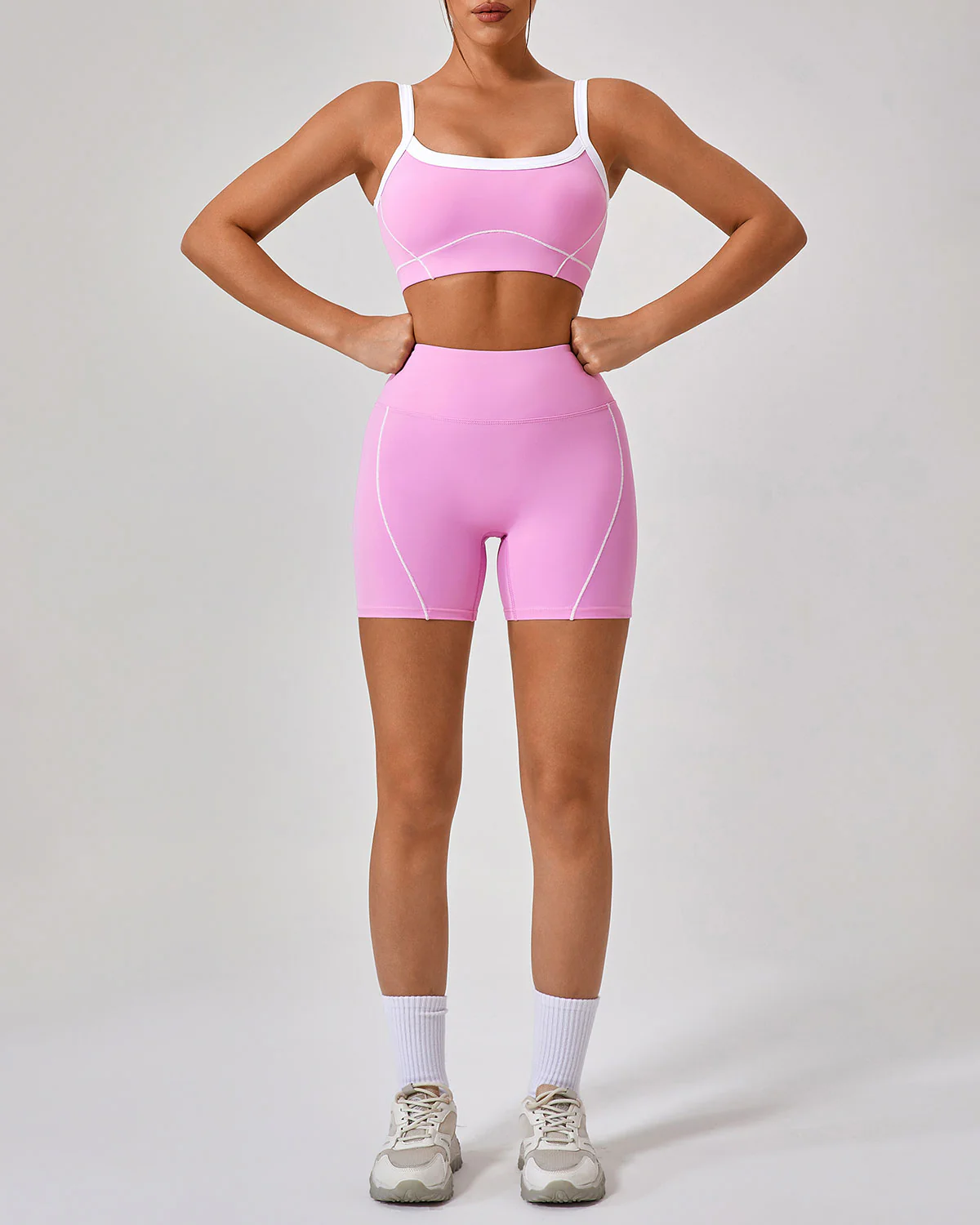 Pink High Stretch Yoga Pants - Image 3