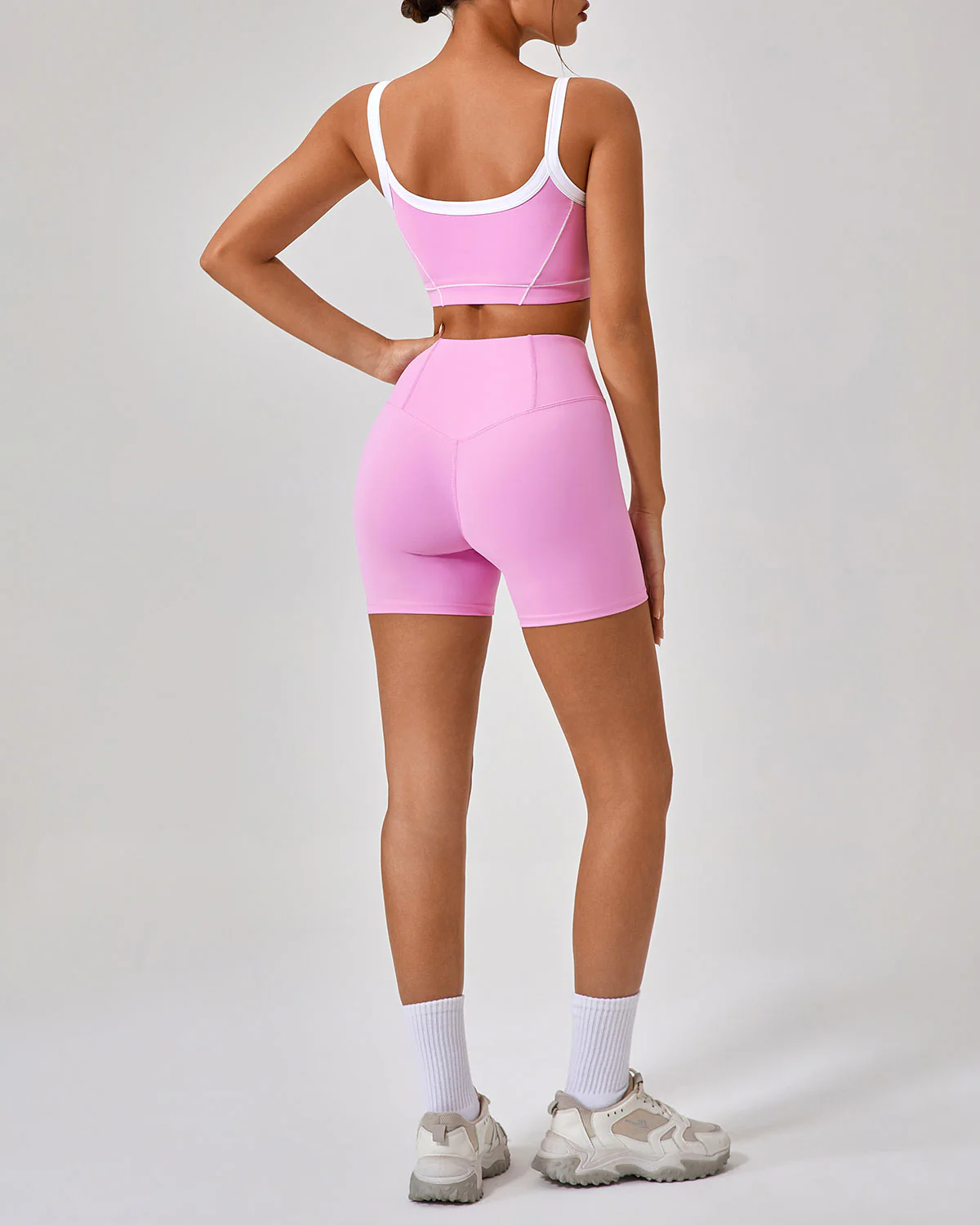 Pink High Stretch Yoga Pants - Image 4