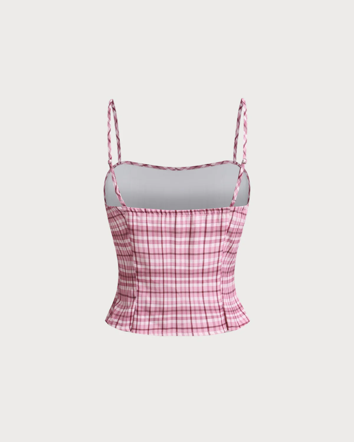 Pink Plaid Cami Top - Image 7