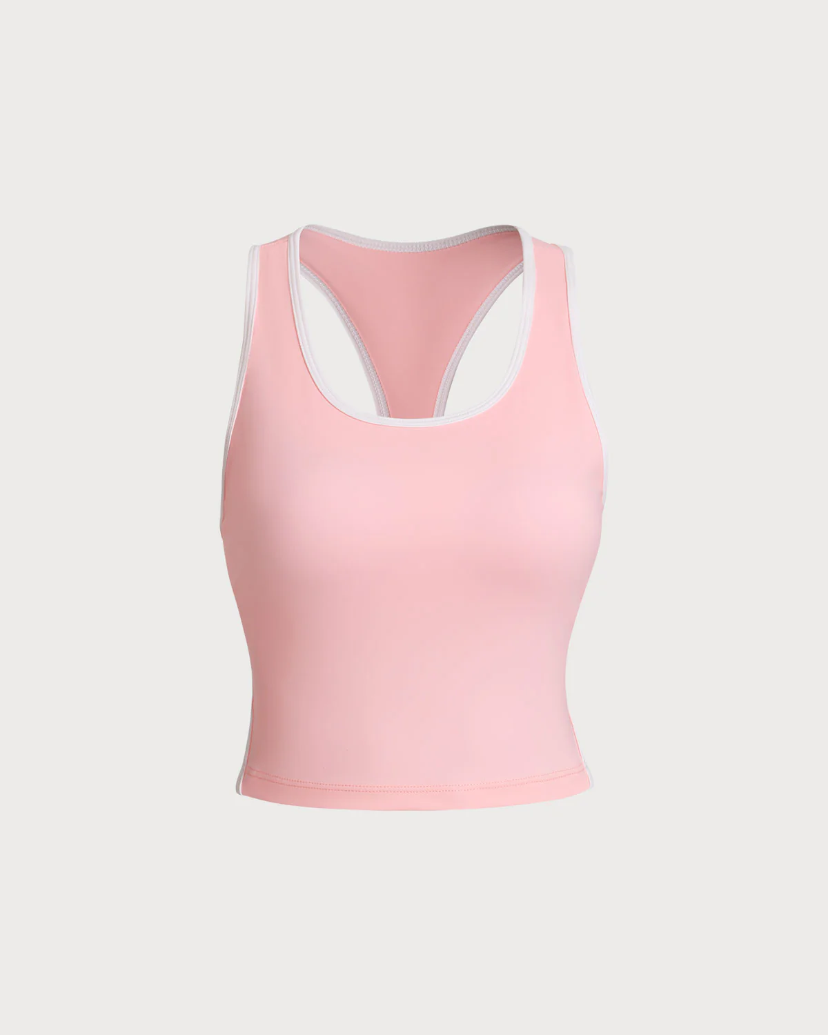 Pink Scoop Neck Yoga Tank Top - Light Support - Image 4