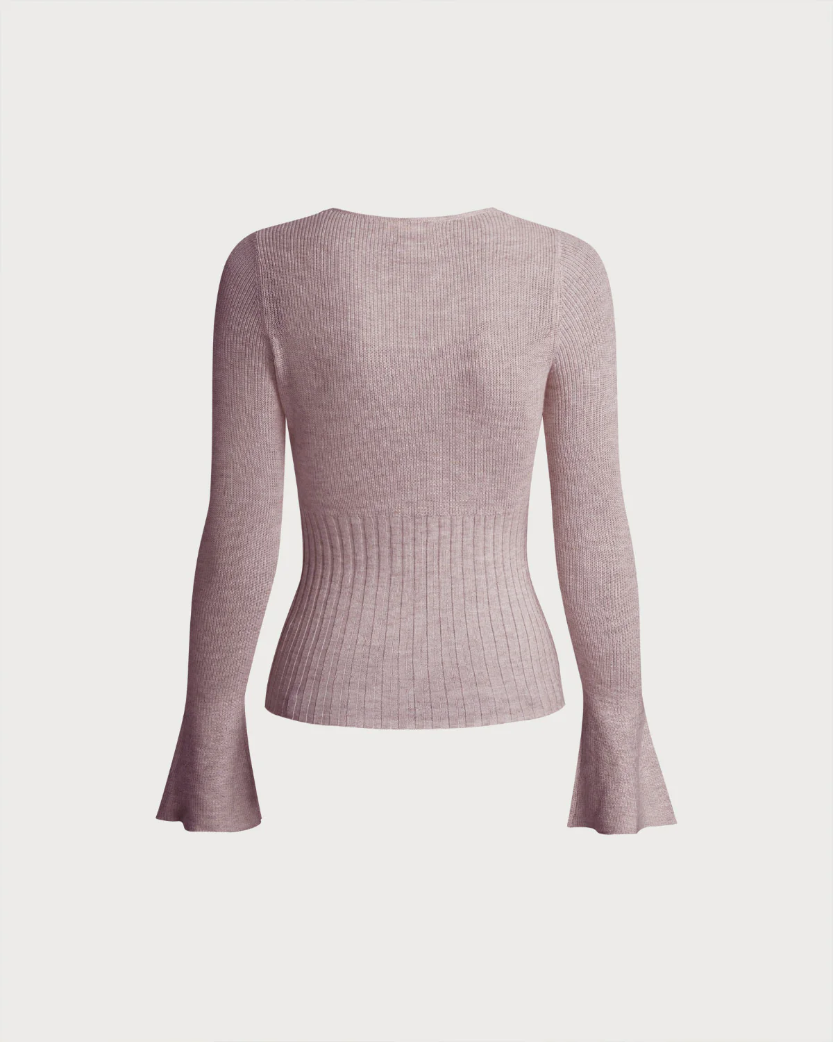 Purple Bell Sleeve Casual Knit Tee - Image 7