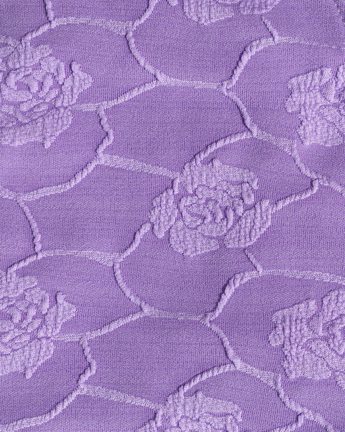 Purple Floral Textured Bandeau Bikini Set - Image 5