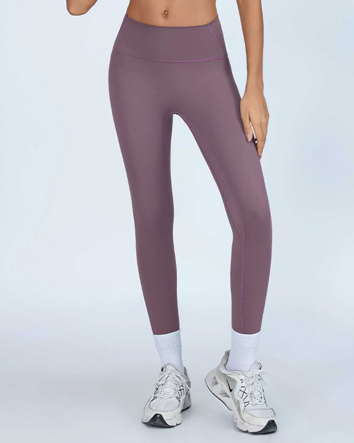 Purple High Stretch Yoga Leggings - Image 2