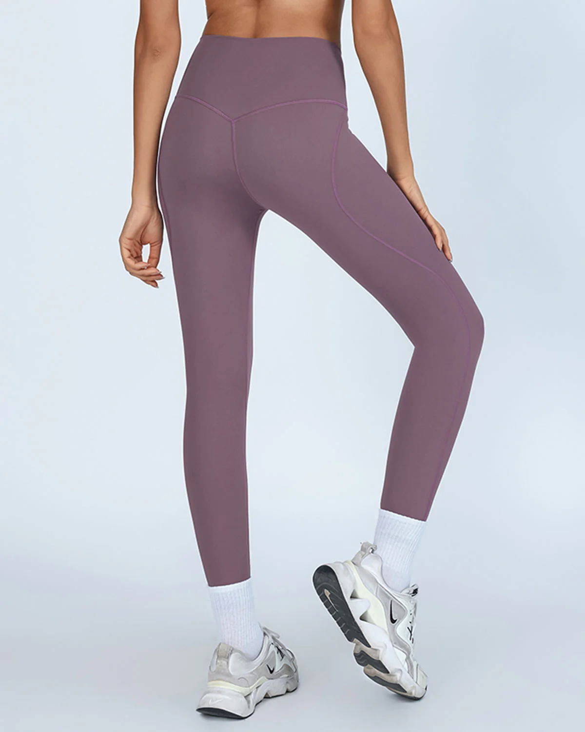 Purple High Stretch Yoga Leggings - Image 3