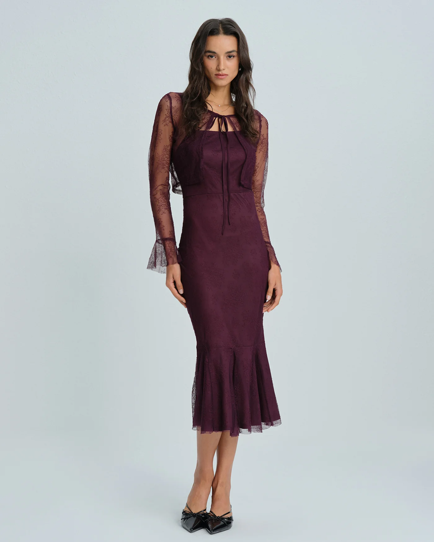 Purple Mermaid Midi Dress - Image 2
