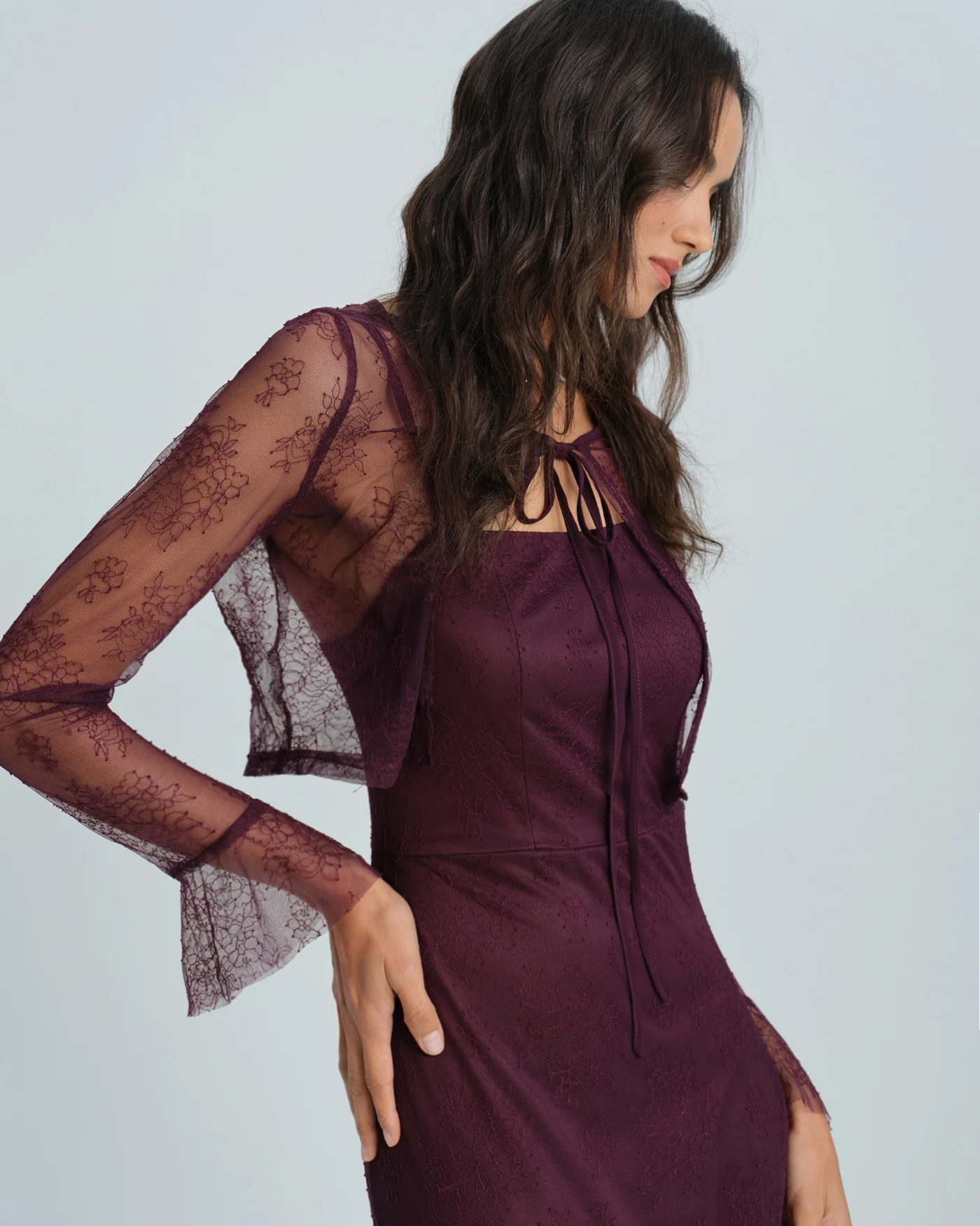 Purple Mermaid Midi Dress - Image 4