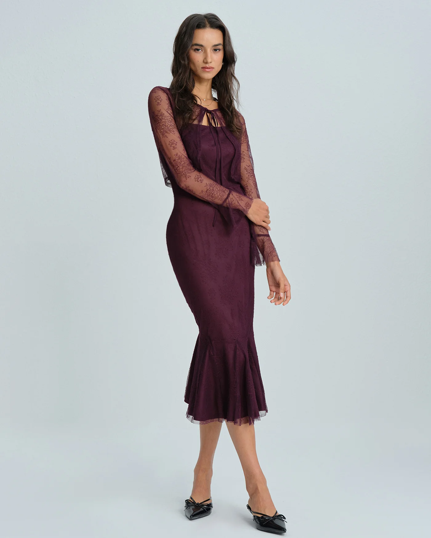 Purple Mermaid Midi Dress - Image 5