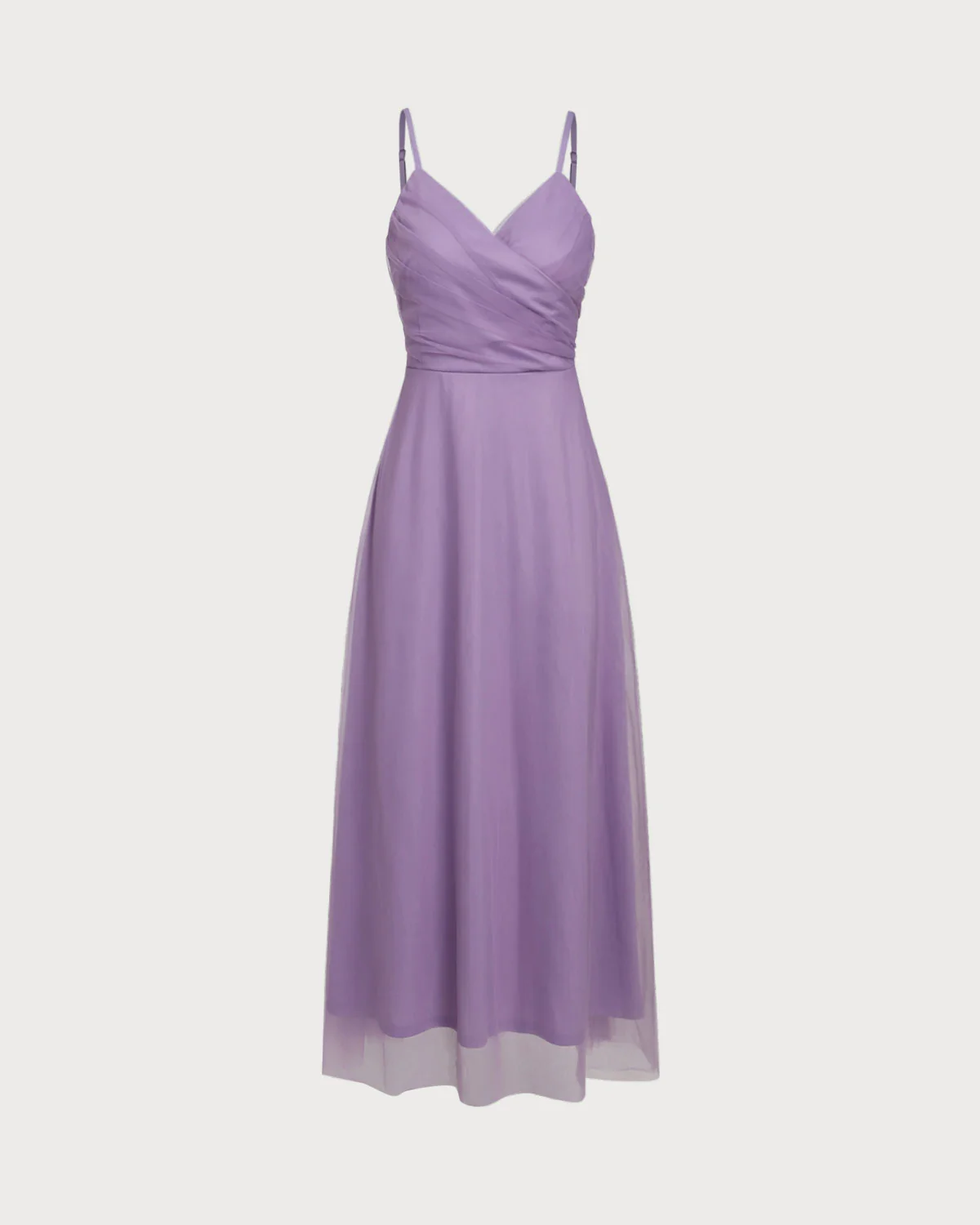 Purple Mesh Wrap Slip Maxi Dress - Image 6
