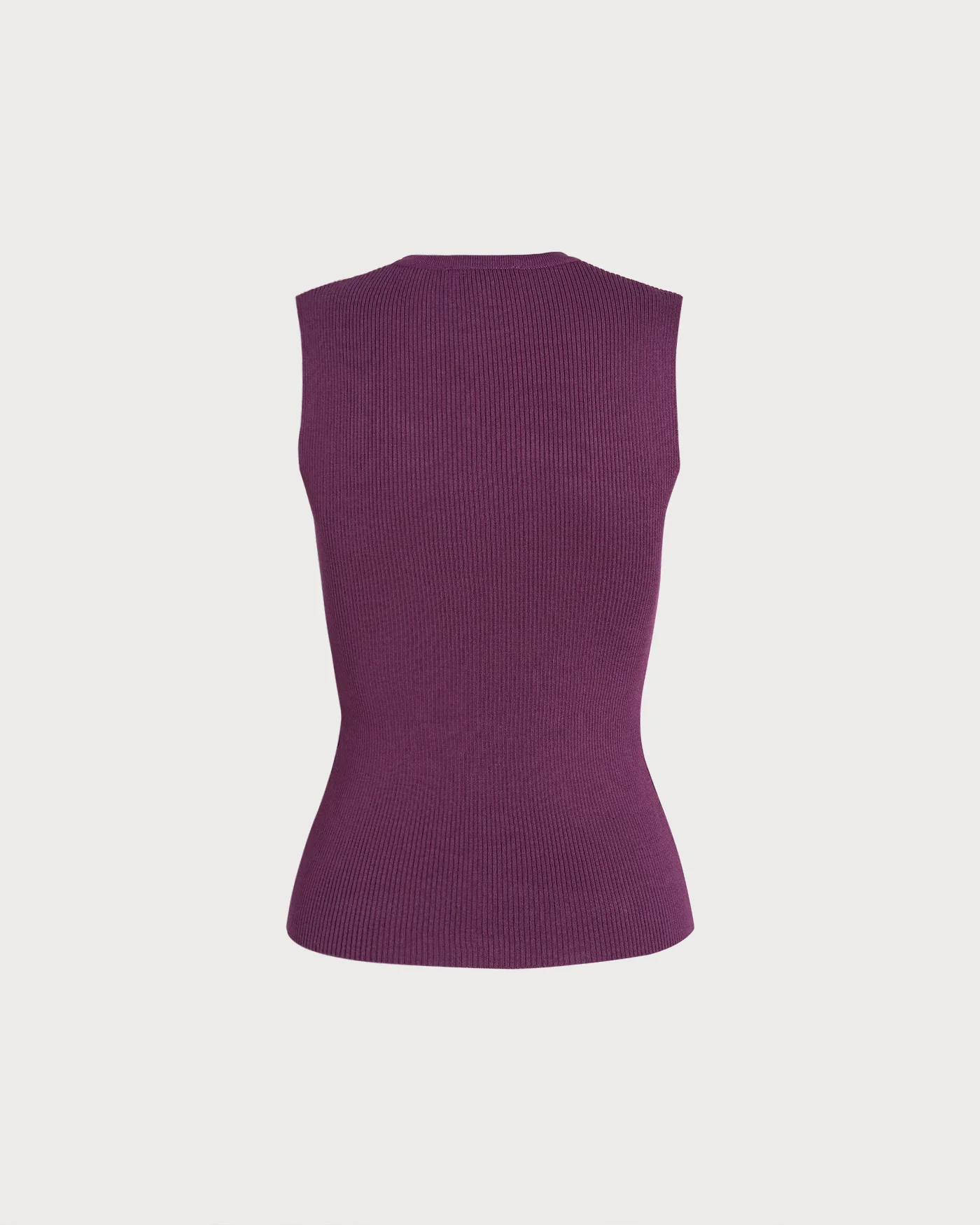 Purple Sleeveless Viscose Tank Top - Image 7