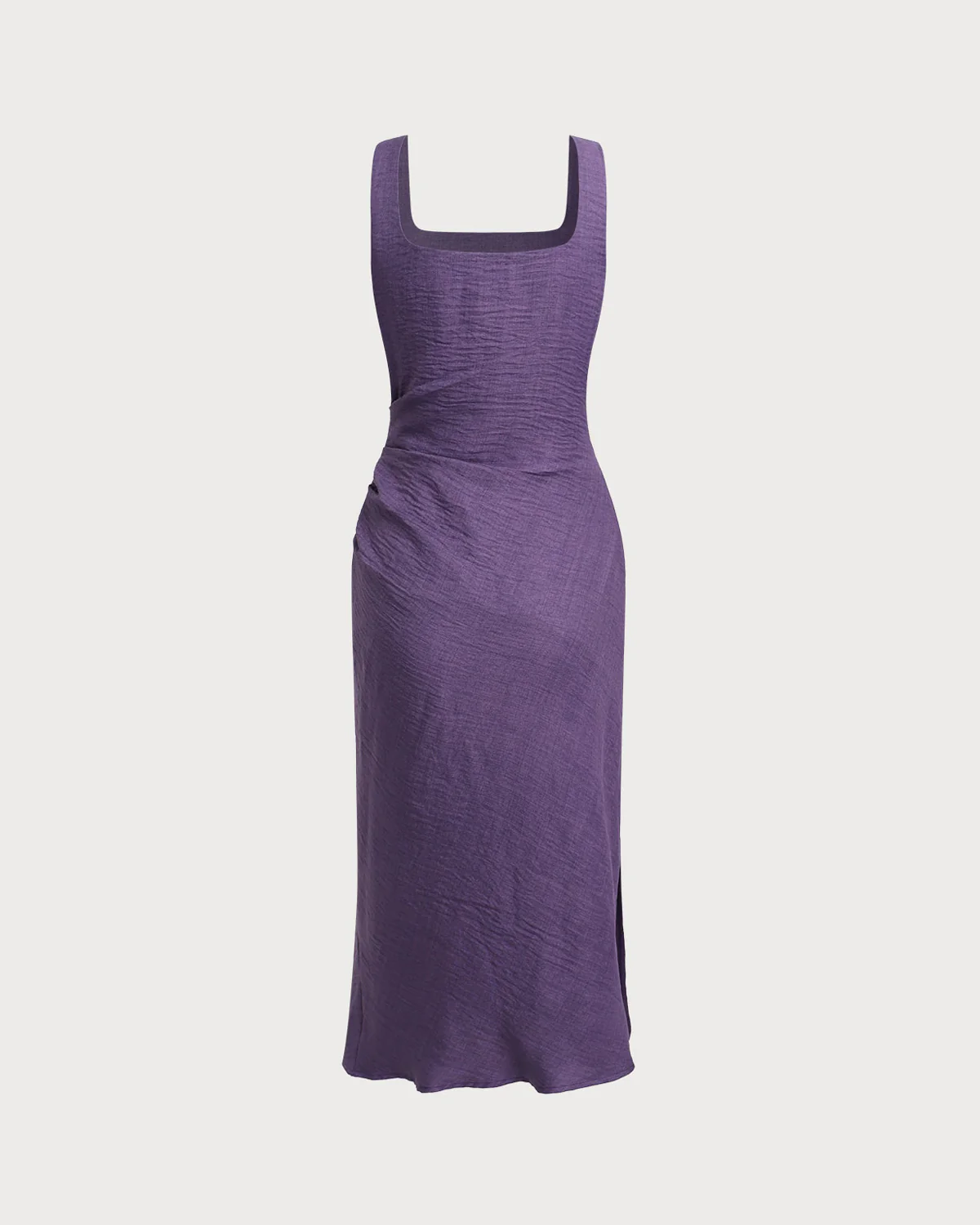 Purple Square Neck Slip Midi Dress - Image 8