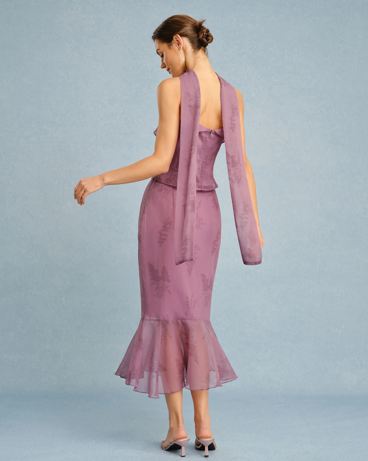 Purple Square Neck Tie Cami Top - Image 6