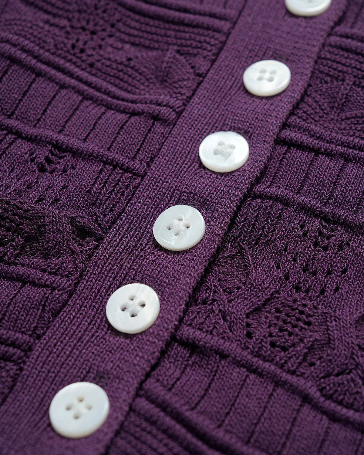 Purple Textured Slim Knit Tee - Image 7