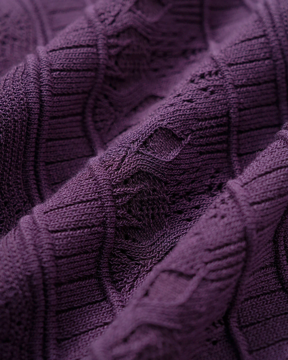 Purple Textured Slim Knit Tee - Image 8
