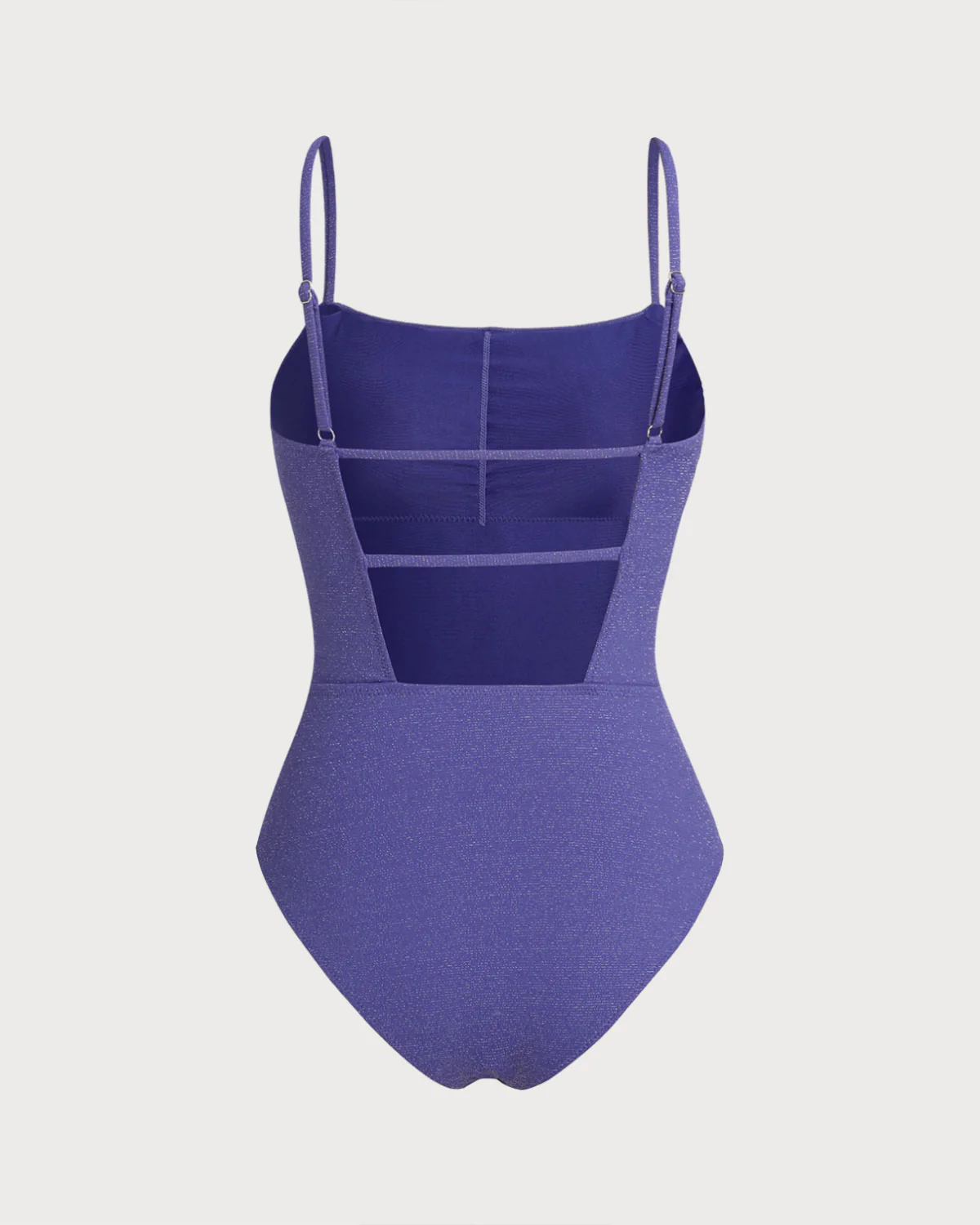 Purple X Cross High Stretch One Piece Swimwear - Image 7