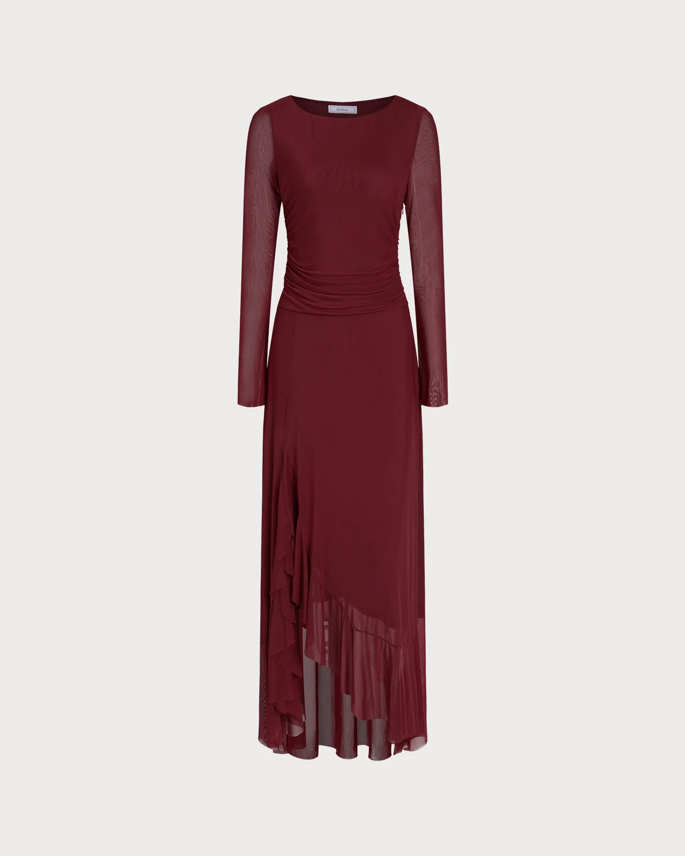 Red Boat Neck Maxi Dress - Image 8