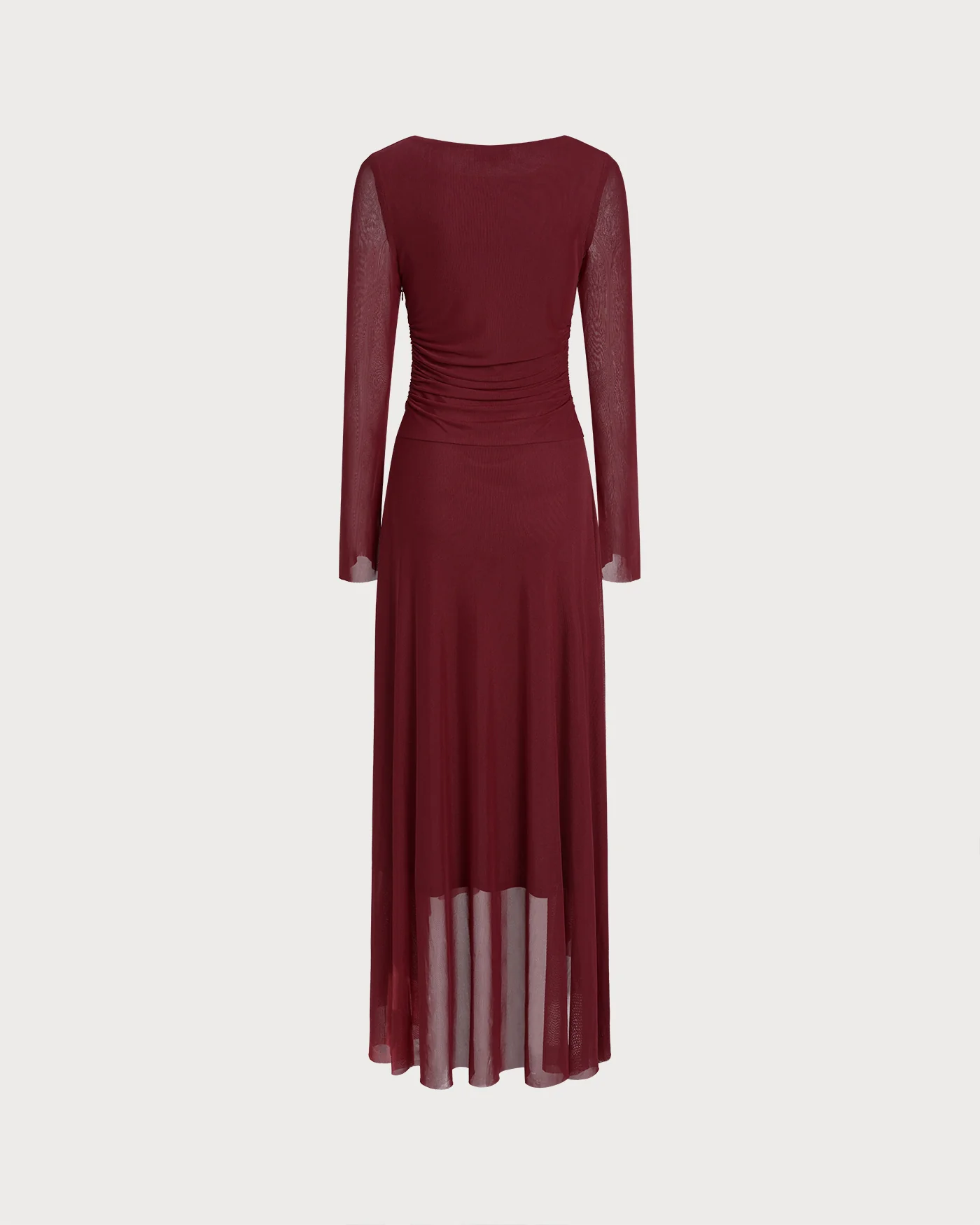 Red Boat Neck Maxi Dress - Image 9