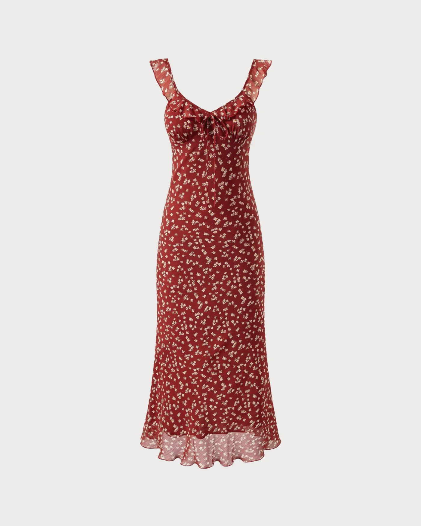 Red Floral Slip Maxi Dress - Image 4