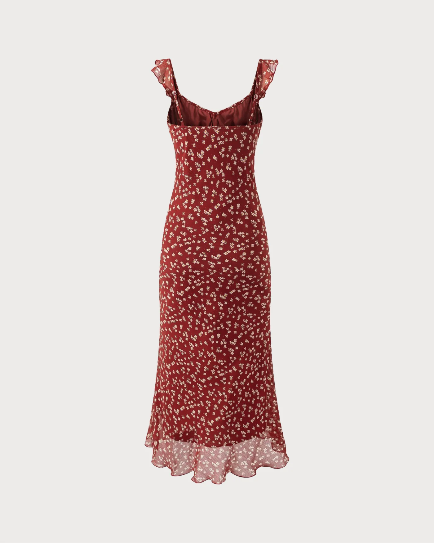 Red Floral Slip Maxi Dress - Image 5