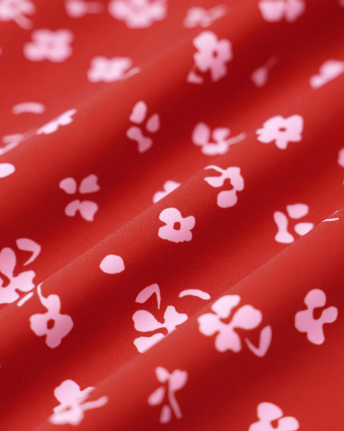 Red Floral Sweetheart Neck Cap Sleeve Midi Dress - Image 11
