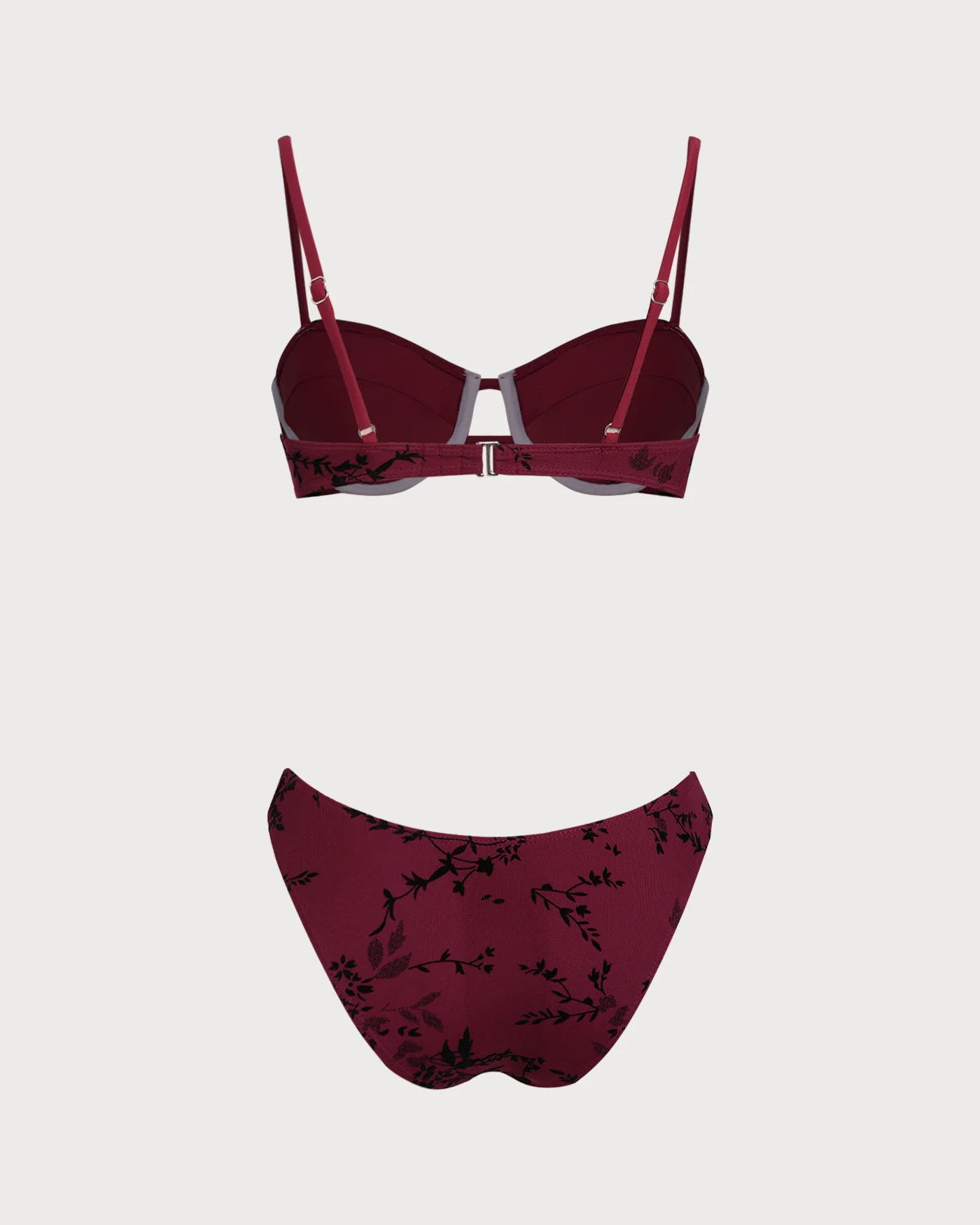 Red Floral Underwire Bikini Set - Image 10