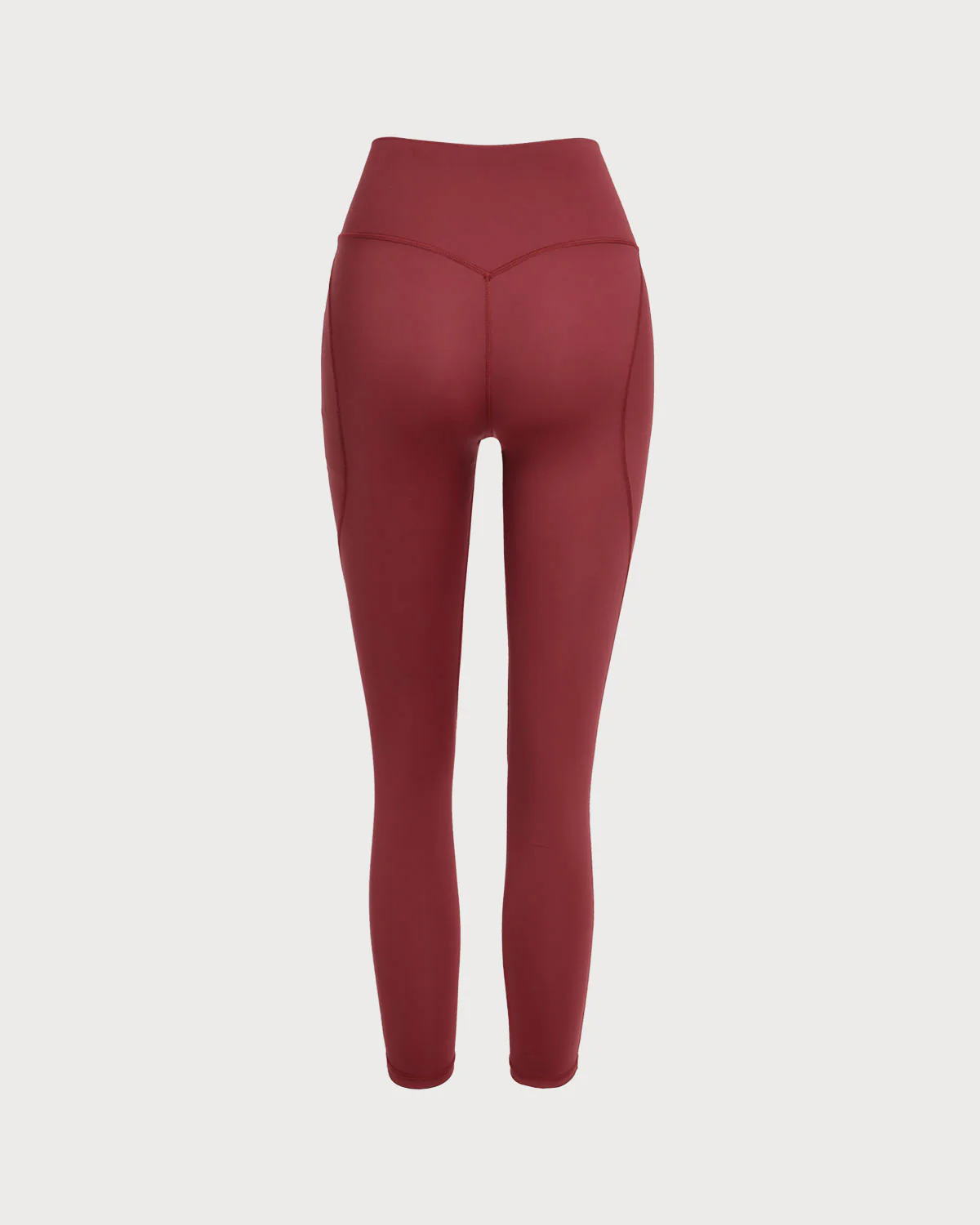 Red High Stretch Yoga Leggings - Image 6