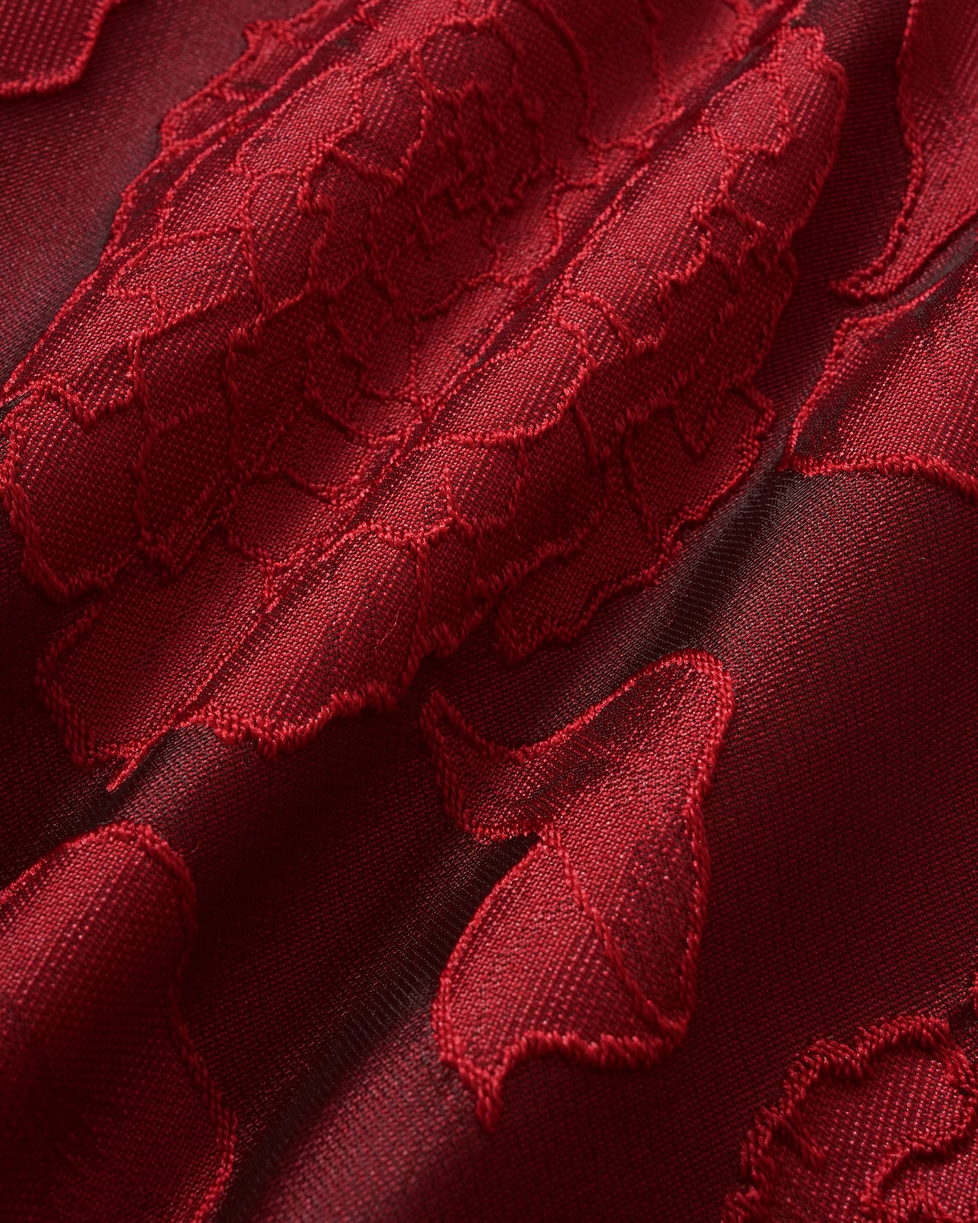Red Jacquard Maxi Dress - Image 10