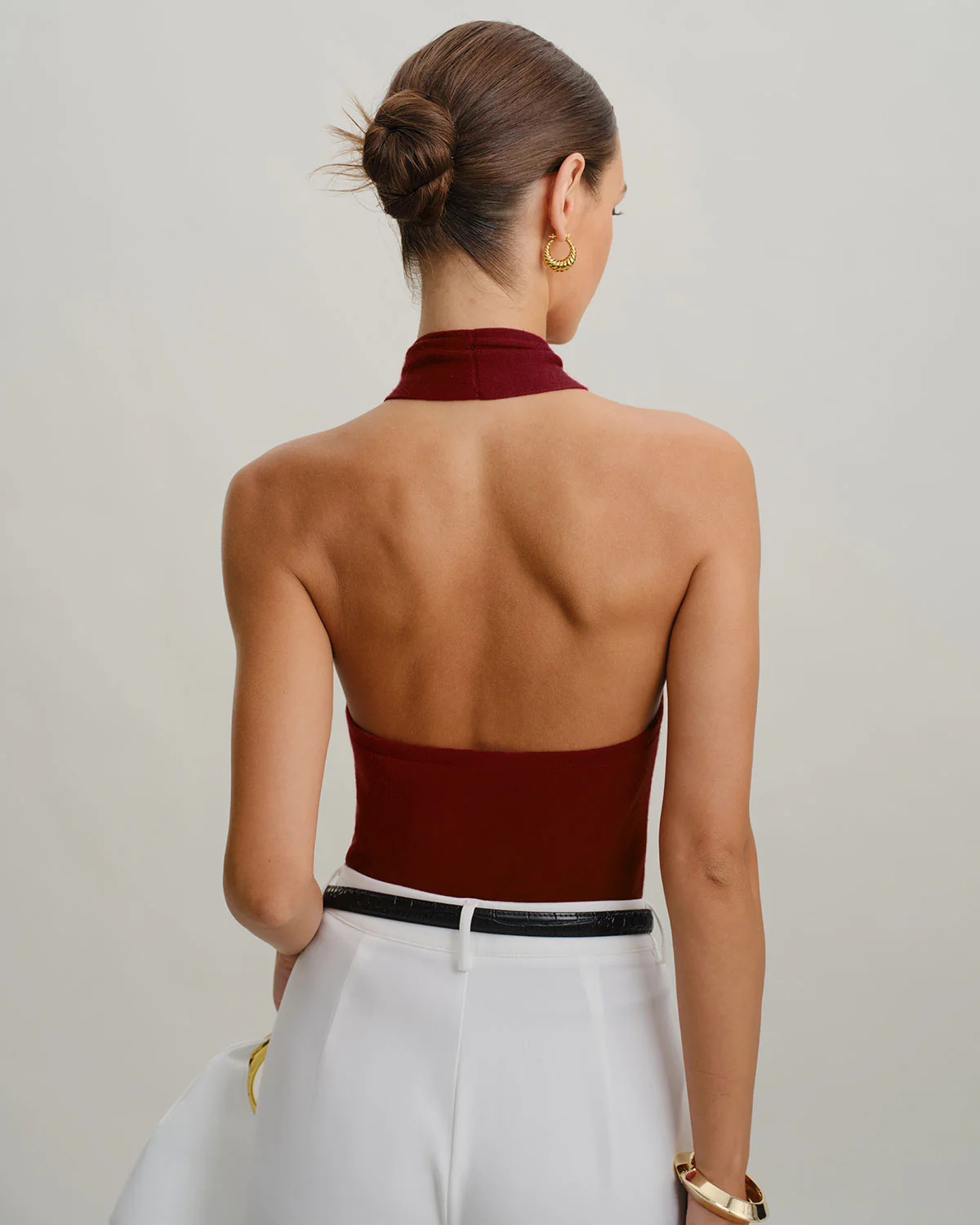 Red Knit Halter Vest - Image 5