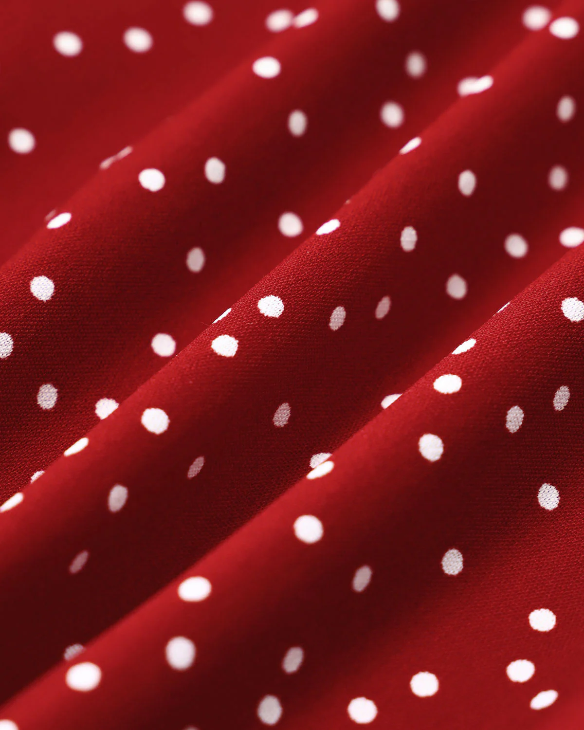 Red Polka Dot Square Neck Mini Dress - Image 8