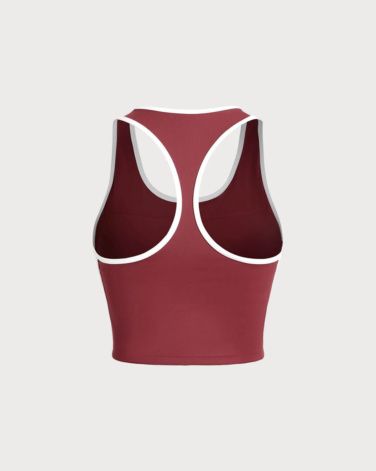 Red Scoop Neck Yoga Tank Top - Light Support - Image 7