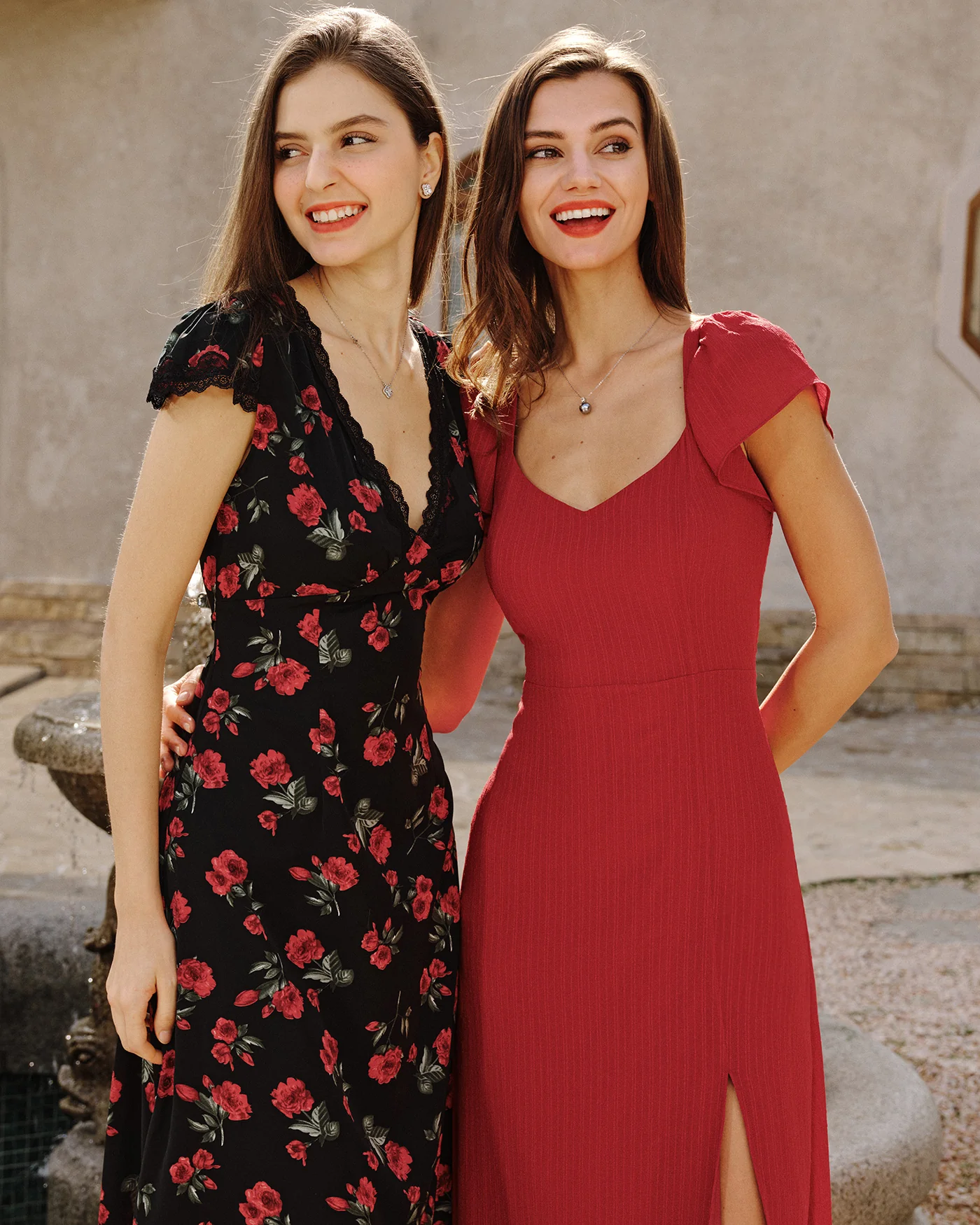 Red Sweetheart Neck Jacquard Maxi Dress - Image 8