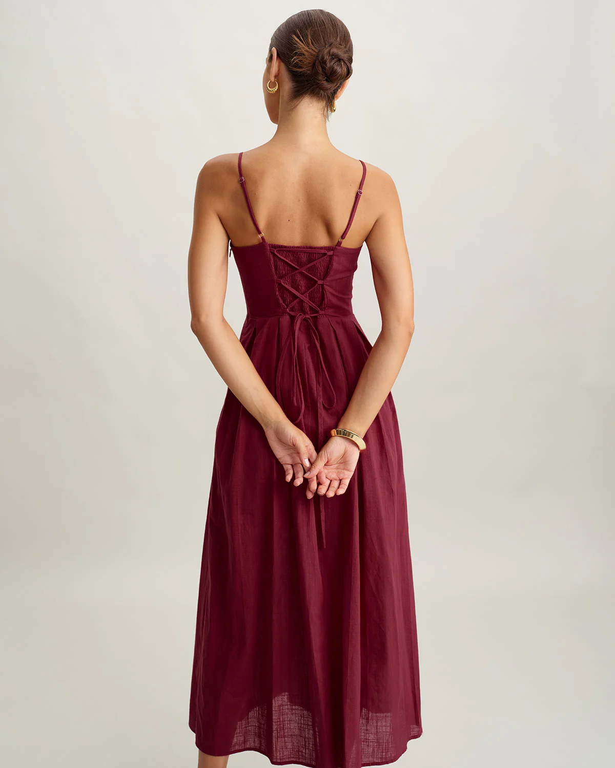 Red Sweetheart Neck Sleeveless Slip Maxi Dress - Image 7