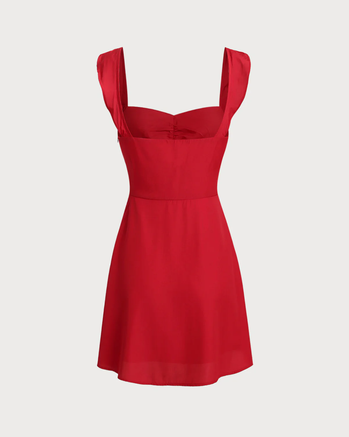 Red Sweetheart Neck Slip Mini Dress - Image 6