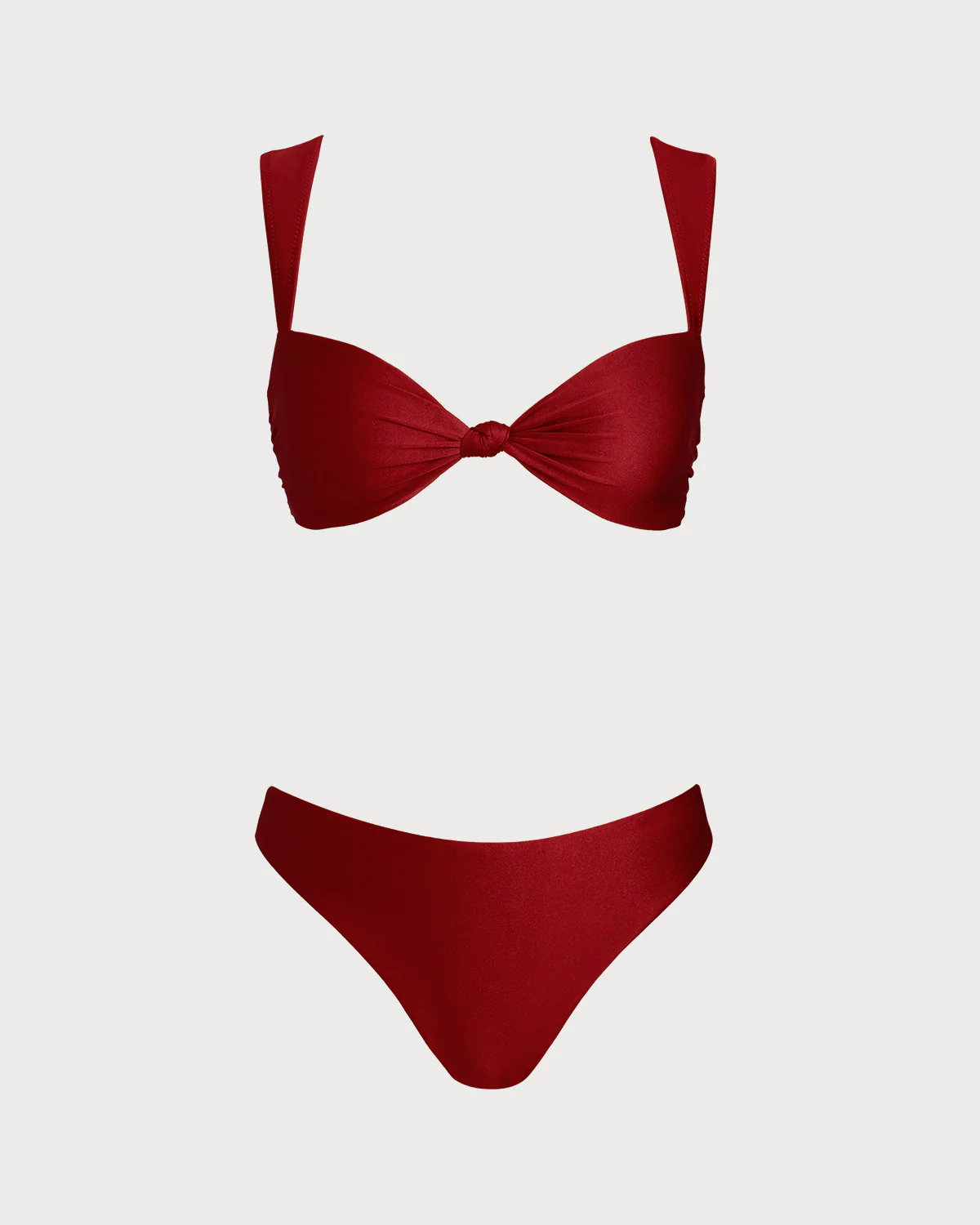 Red Triangle Low Waisted Bikini Set - Image 2
