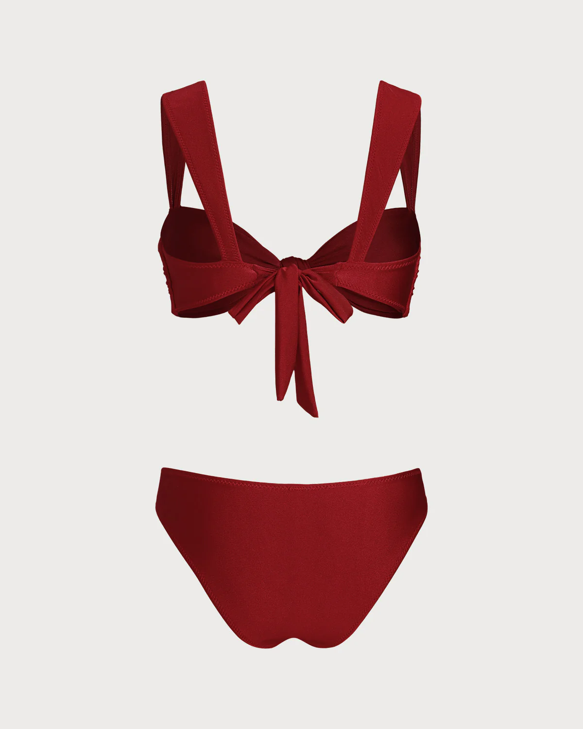 Red Triangle Low Waisted Bikini Set - Image 4