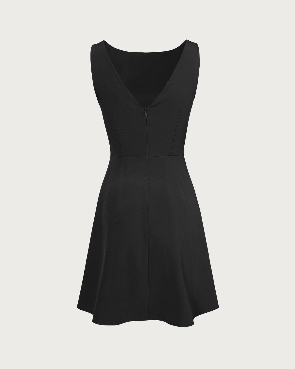 The Black Boat Neck High Waisted Mini Dress - Image 6