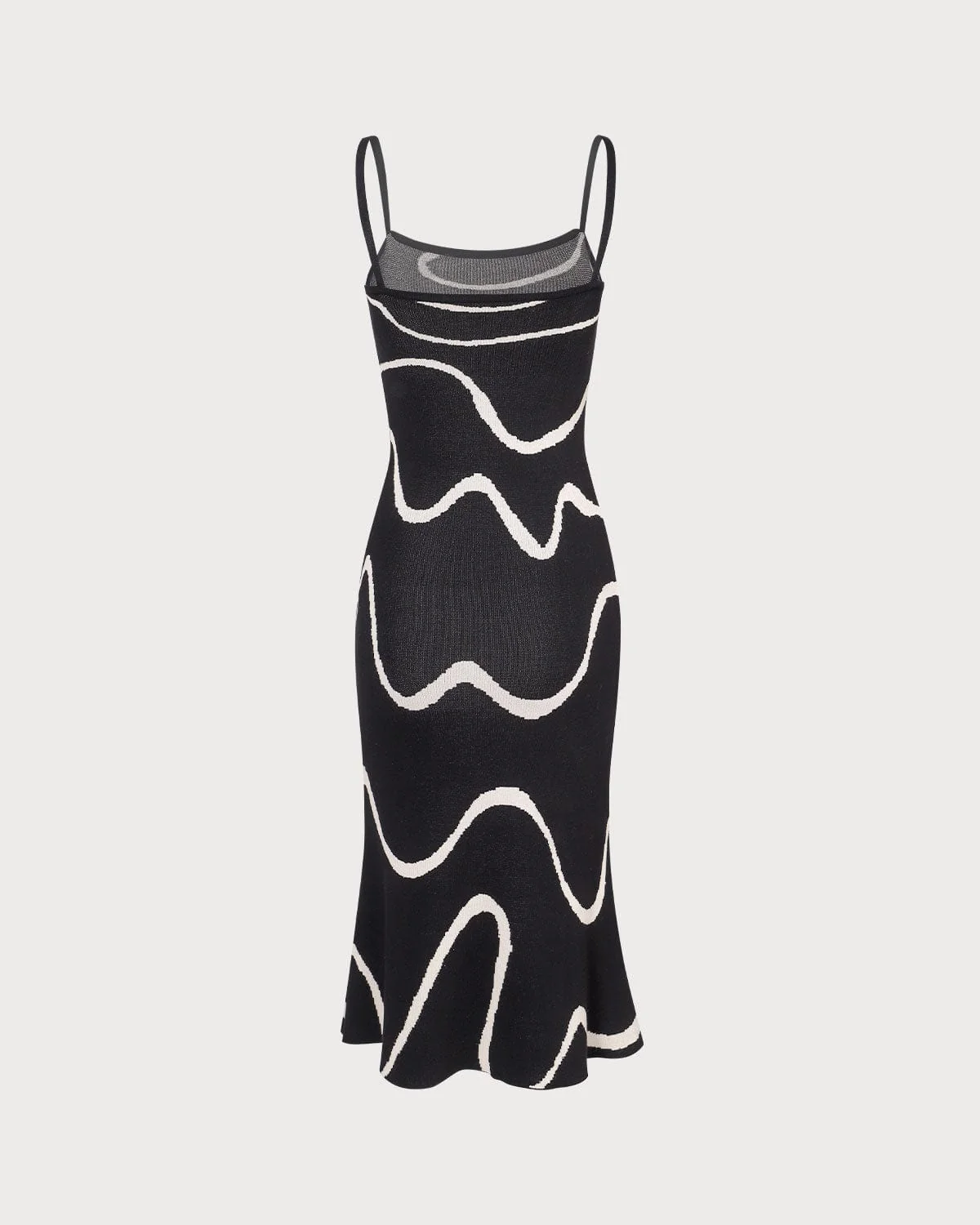 The Black Wave Mermaid Hem Knit Midi Dress - Image 10