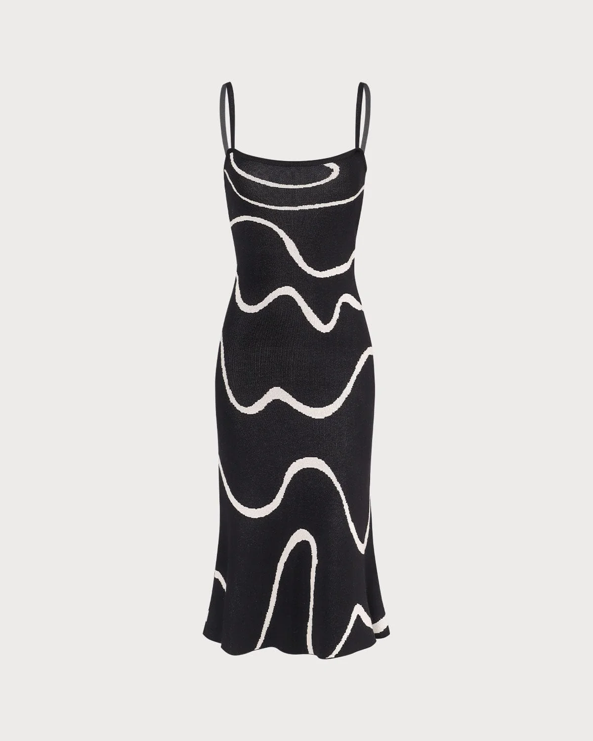 The Black Wave Mermaid Hem Knit Midi Dress - Image 8