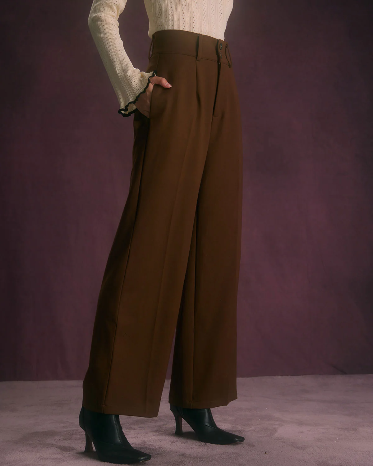 The Coffee Button Slant Pocket Straight Pants - Image 2