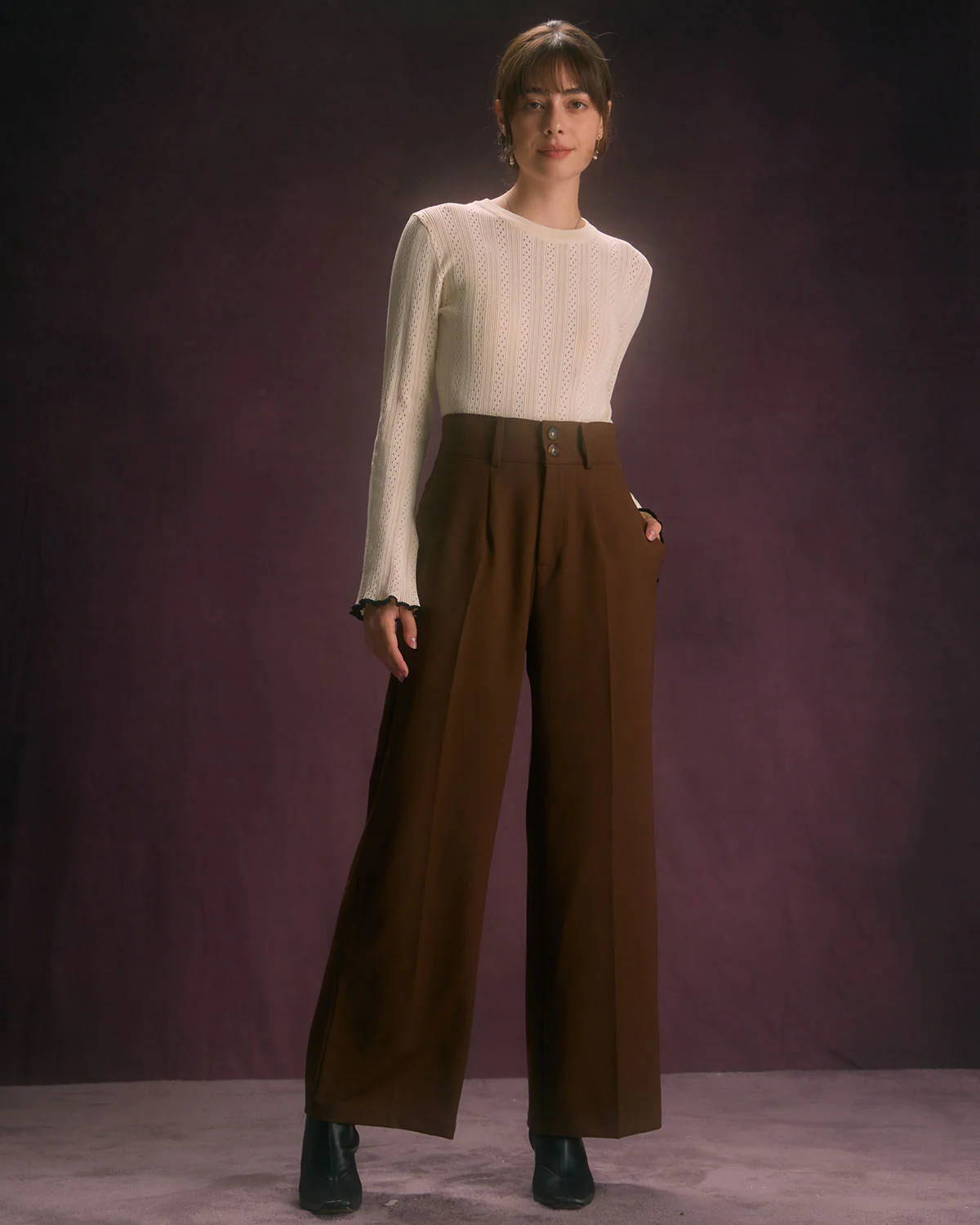 The Coffee Button Slant Pocket Straight Pants - Image 4