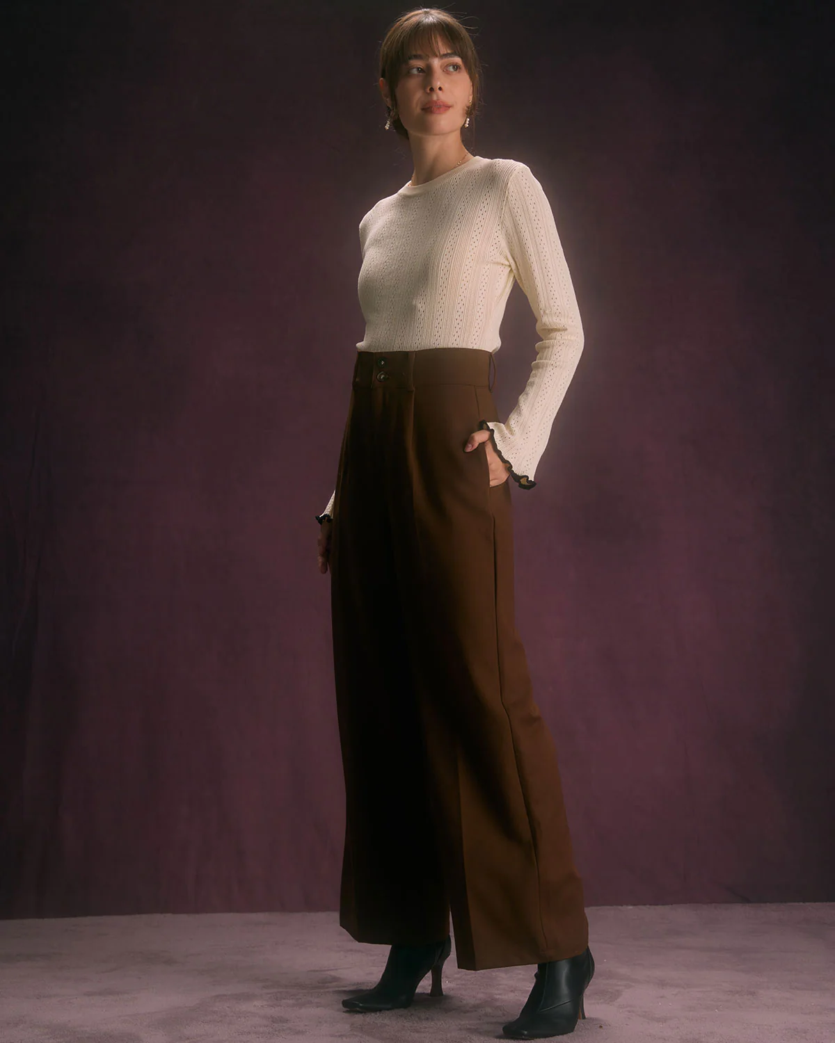 The Coffee Button Slant Pocket Straight Pants - Image 5