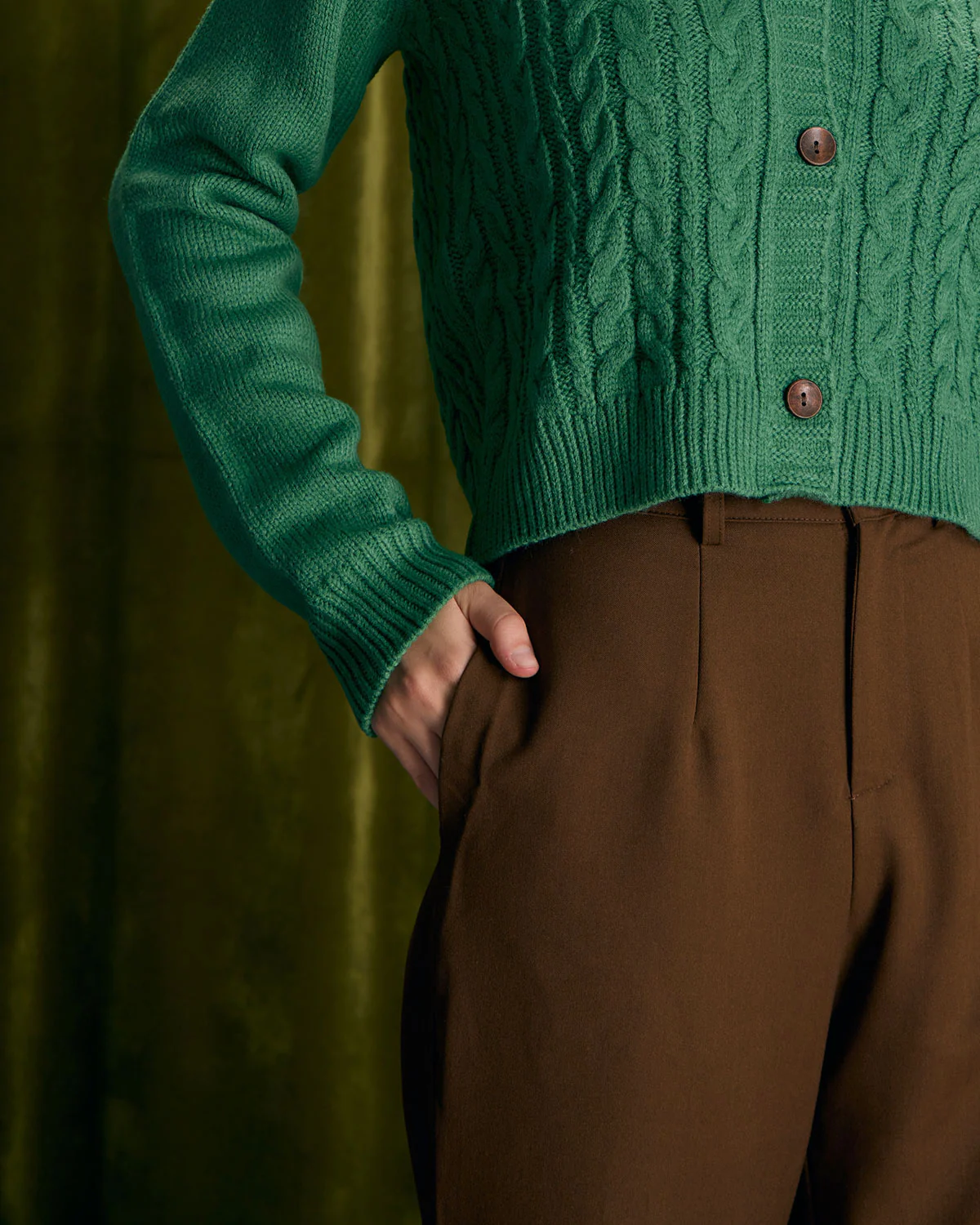 The Coffee Button Slant Pocket Straight Pants - Image 6