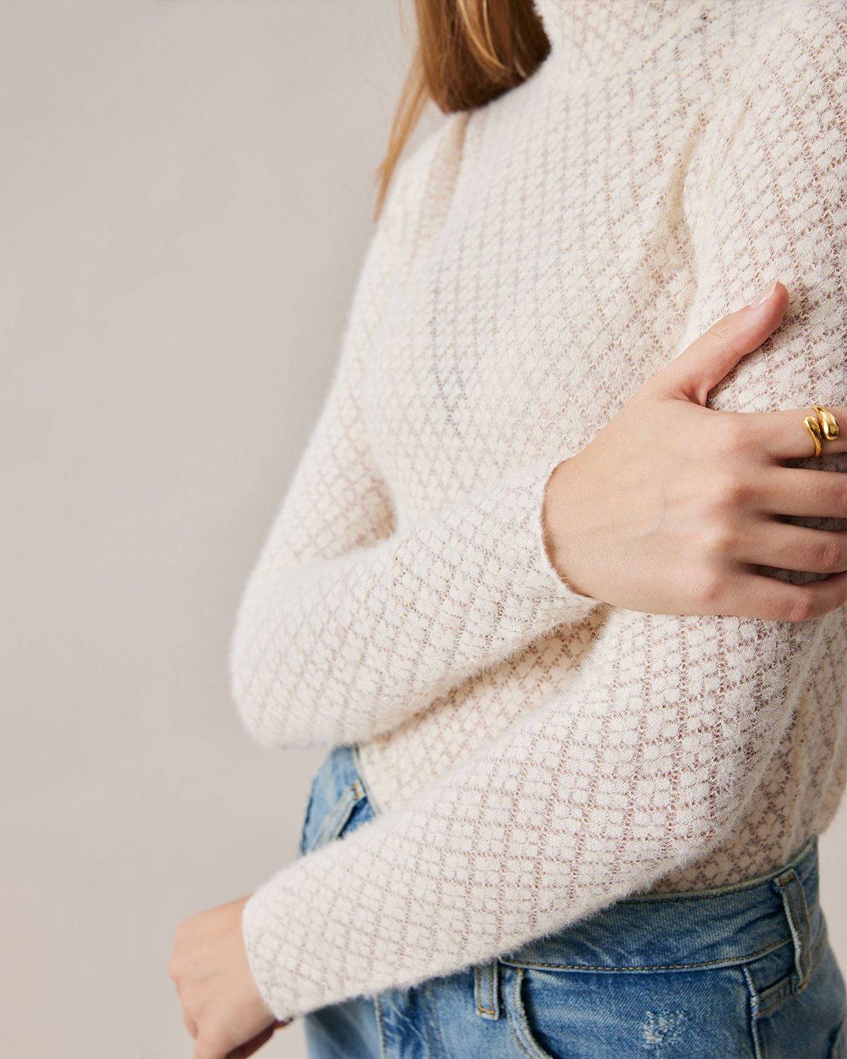 The Floral See-Through Knitwear - Image 3