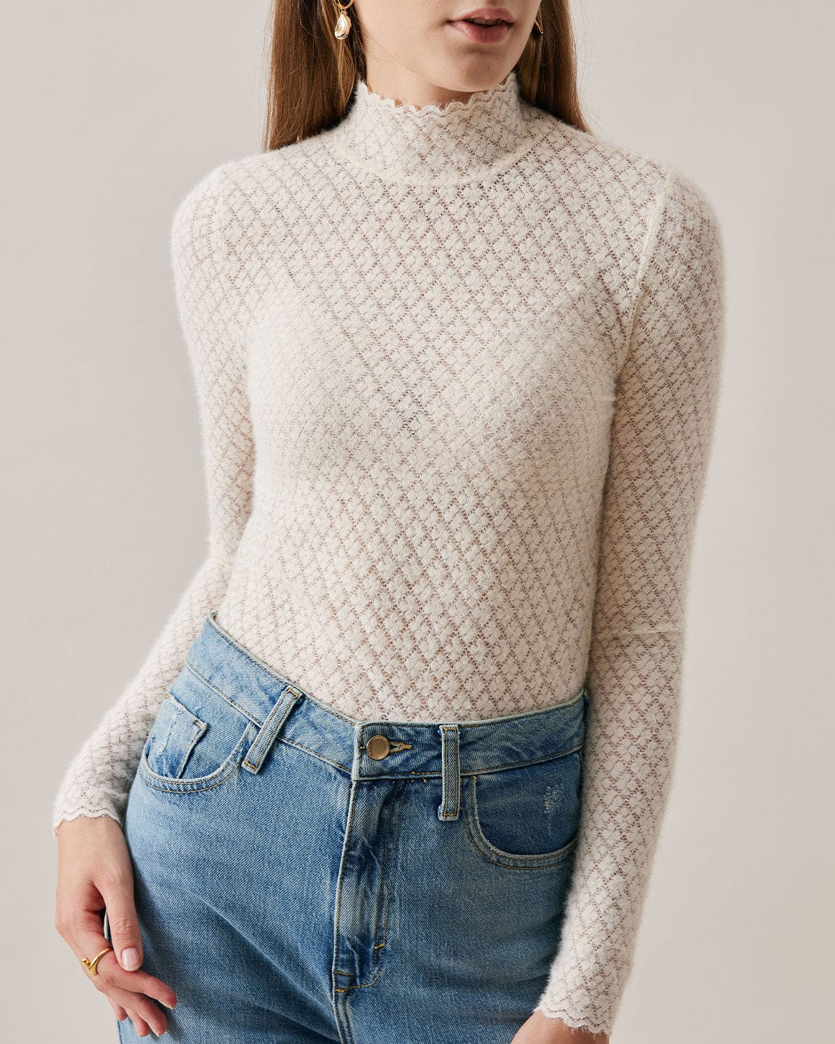 The Floral See-Through Knitwear - Image 4