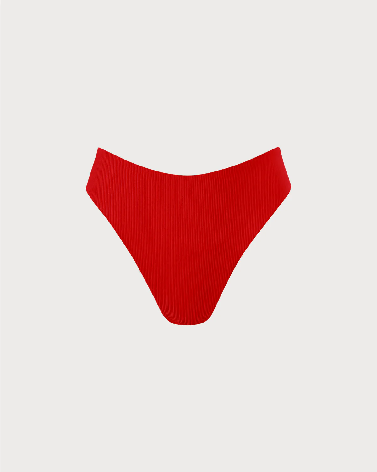 The Red Ribbed Bikini Bottom - Image 5